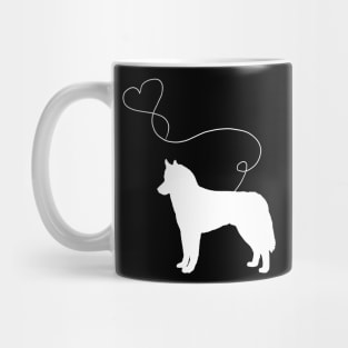 dog cute siberian husky heart Mug